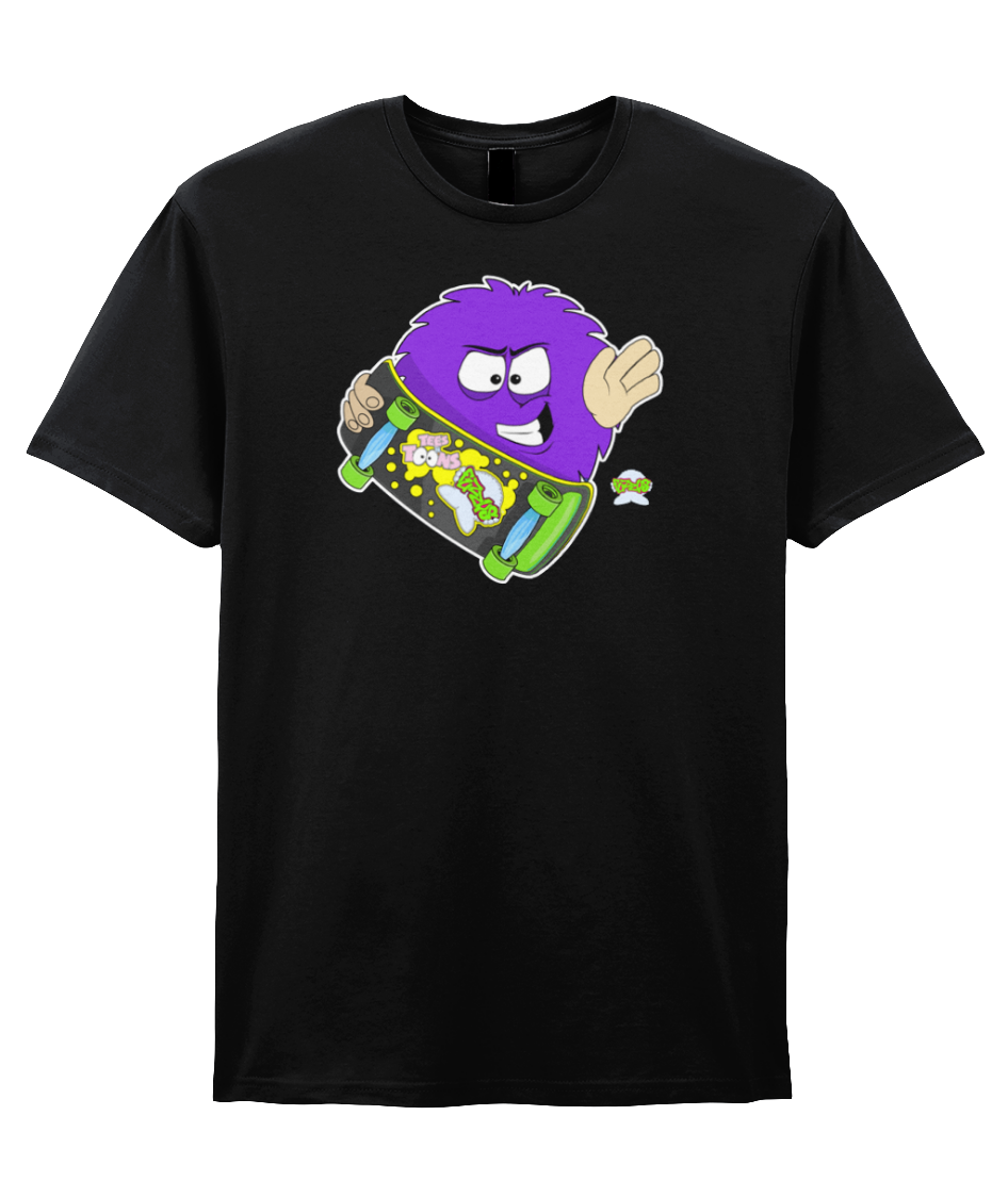 Skateboard Fuzzy Tee – Kickflip Chaos