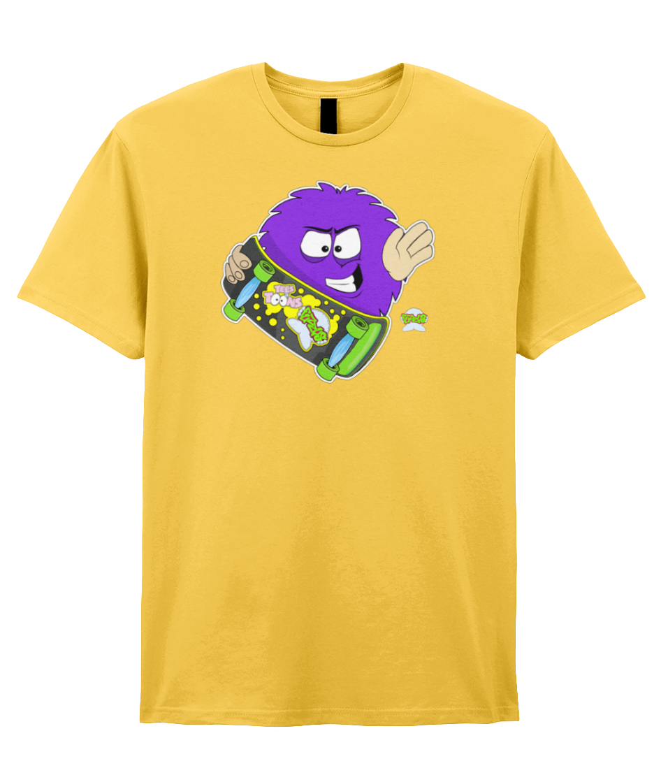 Skateboard Fuzzy Tee – Kickflip Chaos