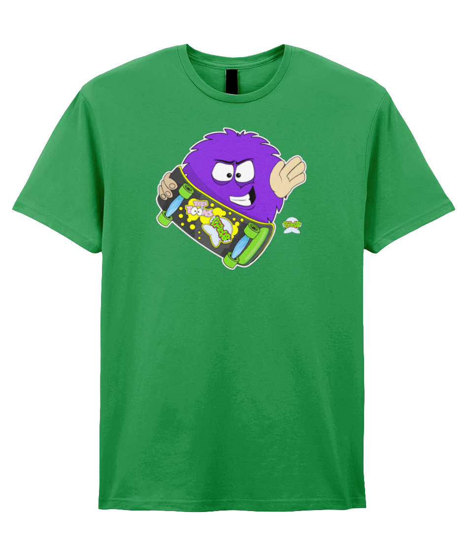 Skateboard Fuzzy Tee – Kickflip Chaos