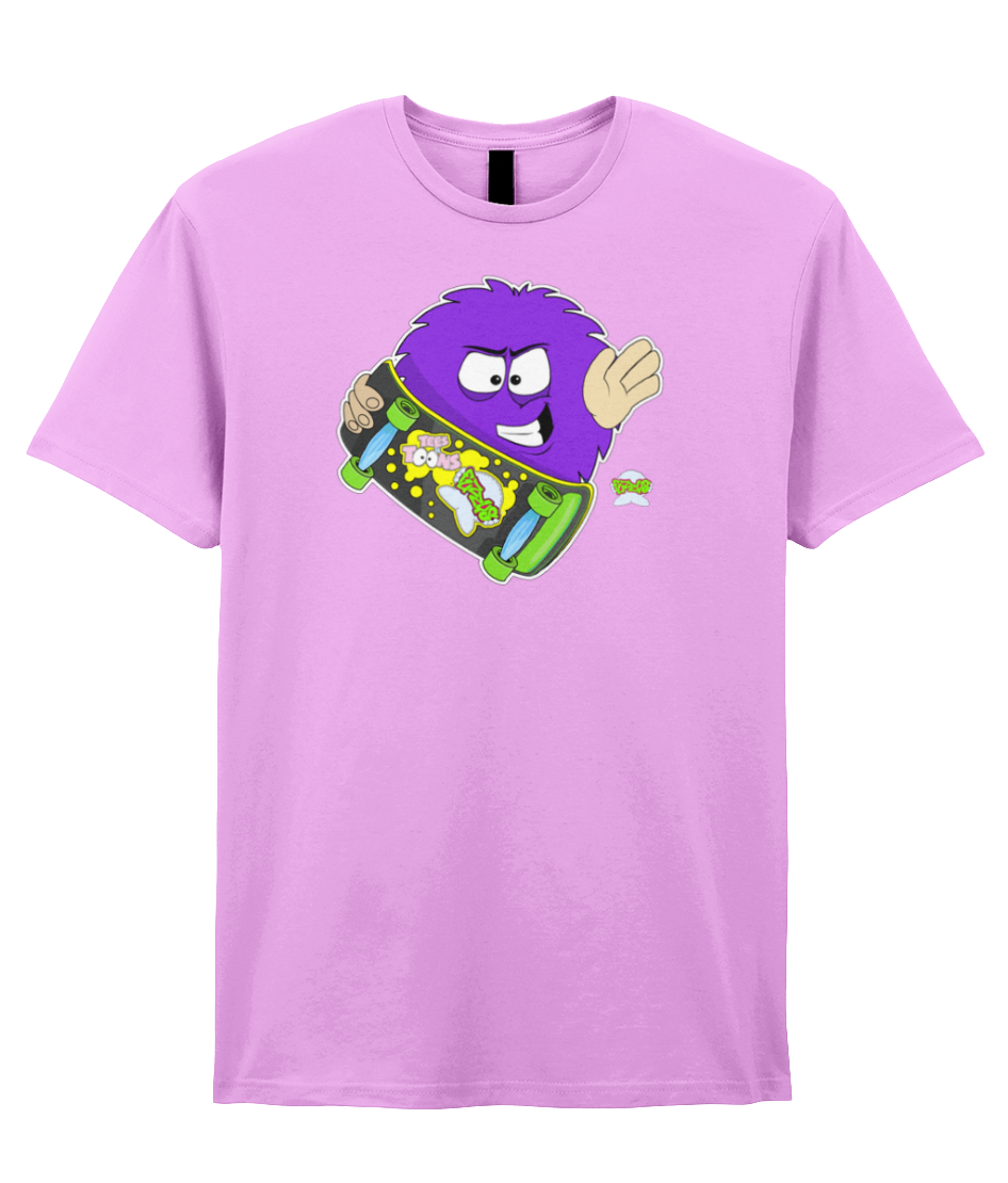 Skateboard Fuzzy Tee – Kickflip Chaos
