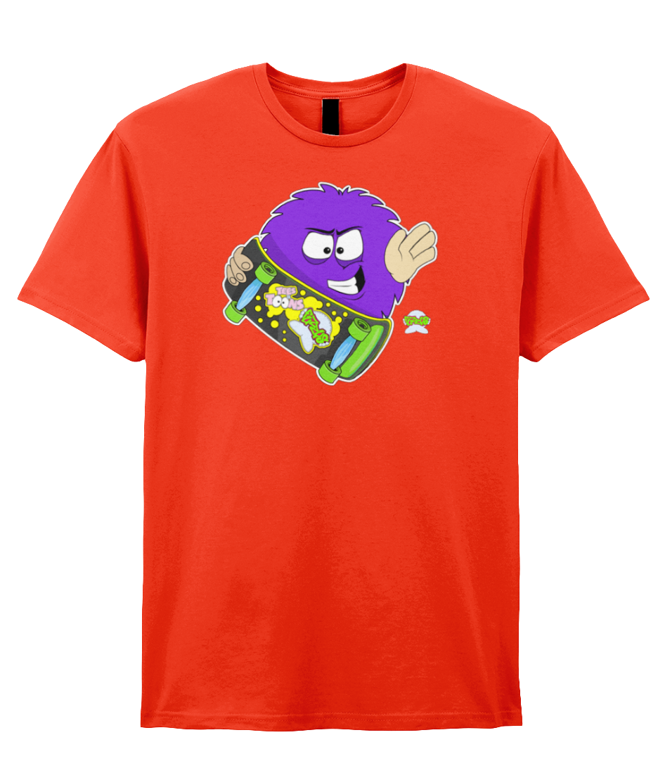 Skateboard Fuzzy Tee – Kickflip Chaos
