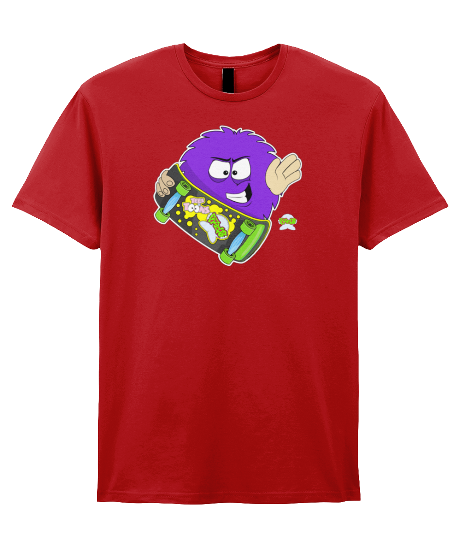 Skateboard Fuzzy Tee – Kickflip Chaos