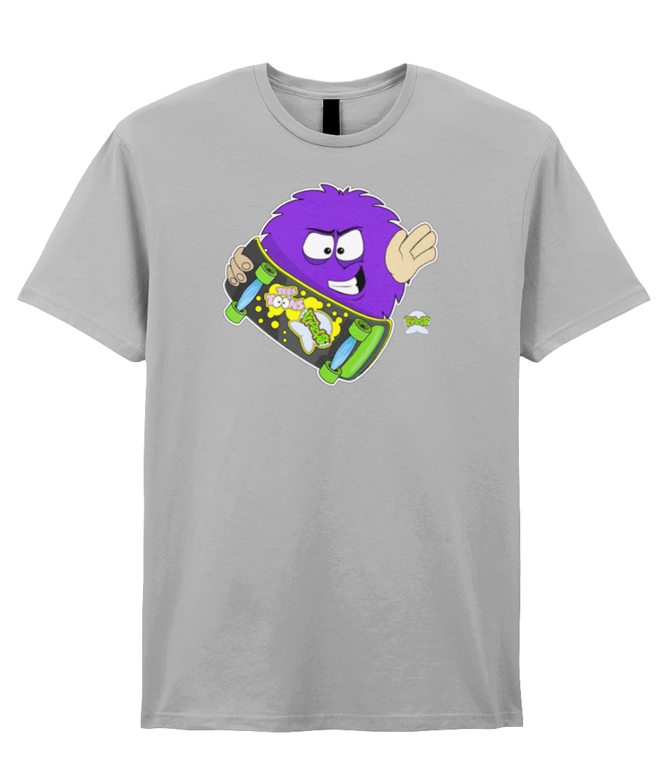 Skateboard Fuzzy Tee – Kickflip Chaos