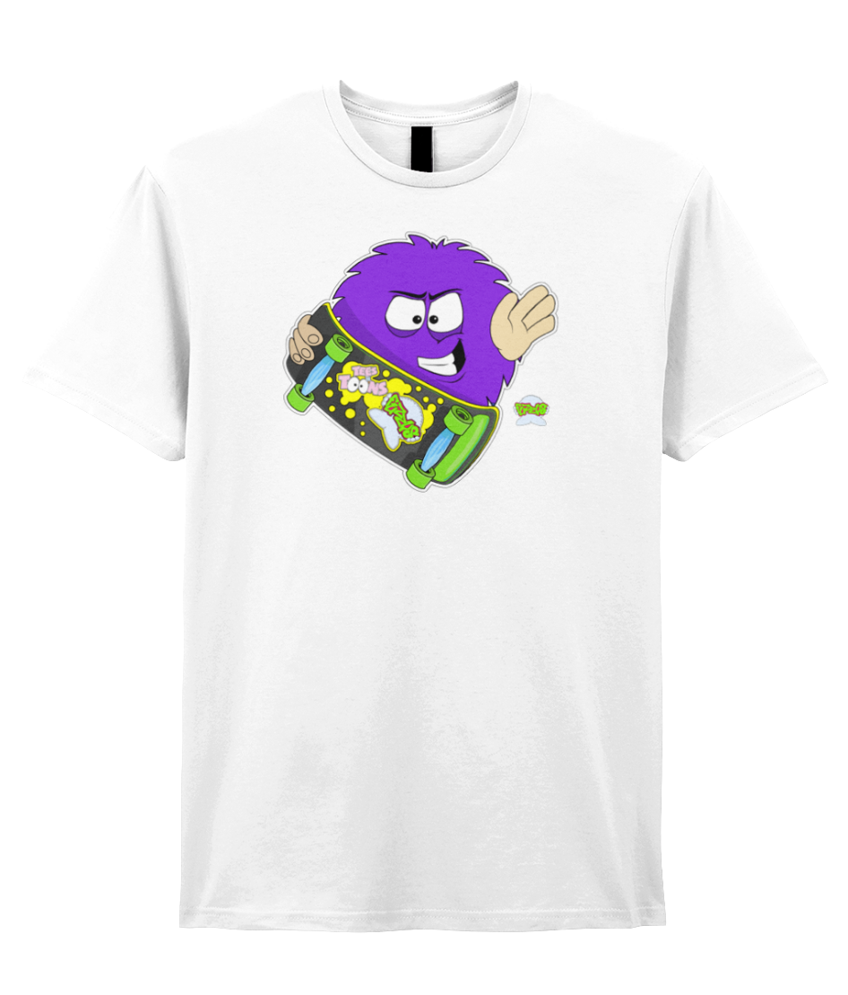 Skateboard Fuzzy Tee – Kickflip Chaos