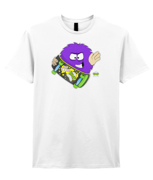 Skateboard Fuzzy Tee – Kickflip Chaos
